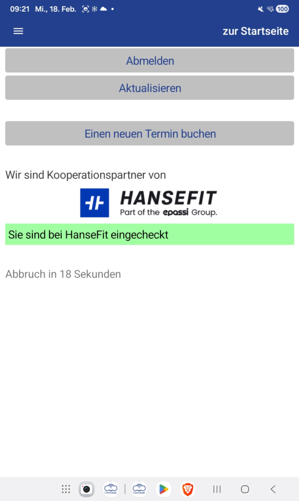 HF06 eingecheckt