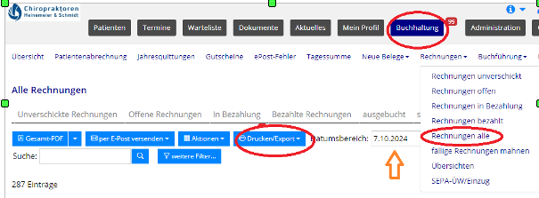 Umsätze als Exel tabelle